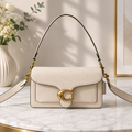 COACH CH857 Tabby 26 Shoulder White Leather Crossbody Outlet New