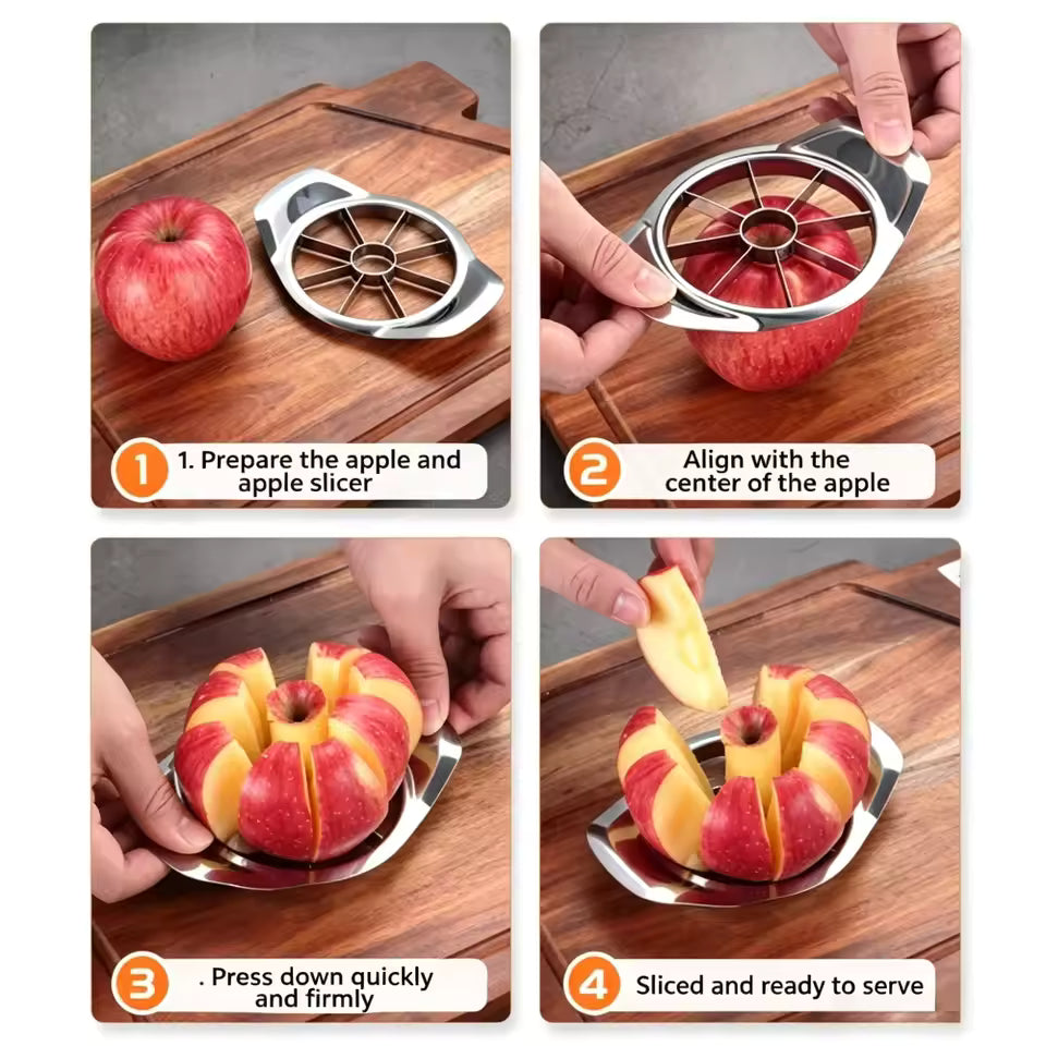 1PCS Stainless steel fruit slicer, apple slicer, 6-point apple slicer