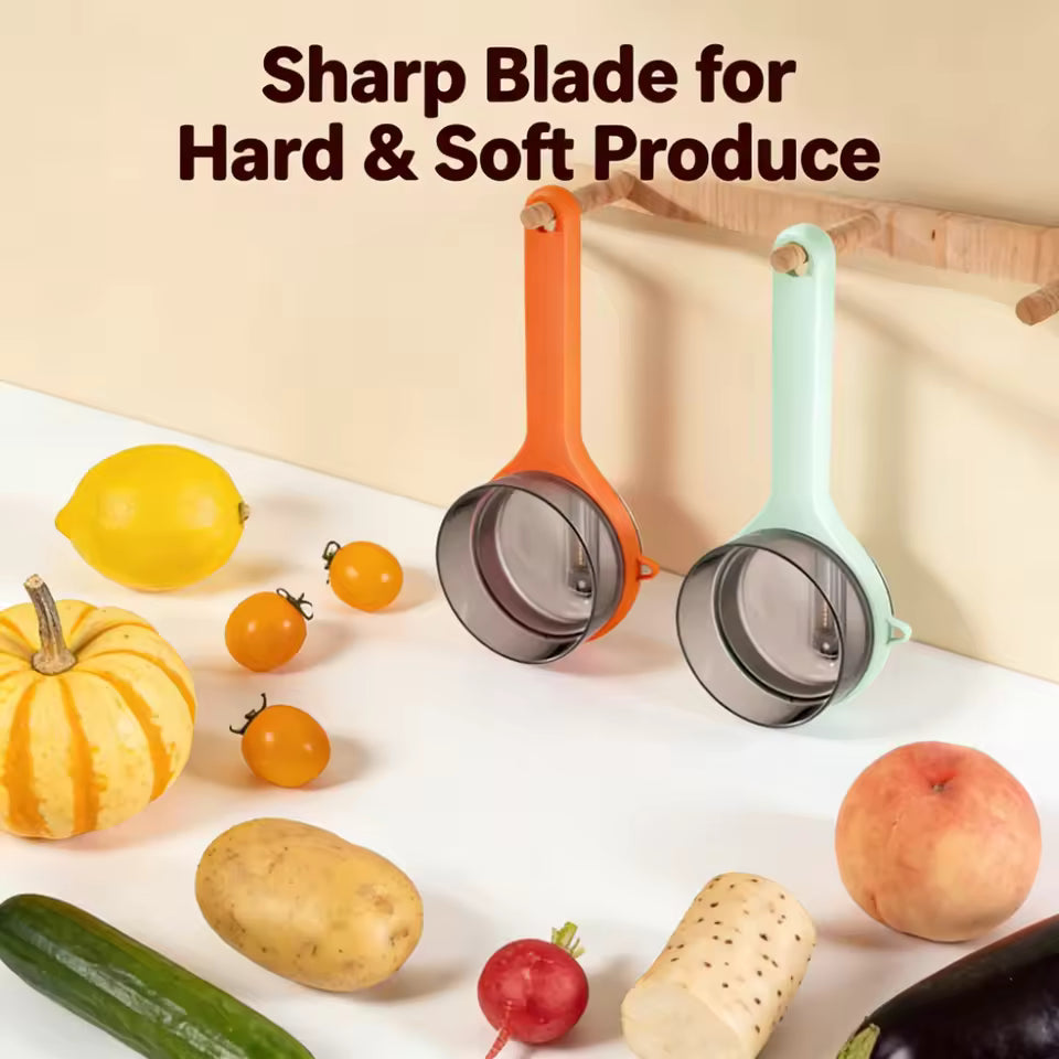 Multi-functional Fruit Vegetable Peeler with Peel Storage No Splashing