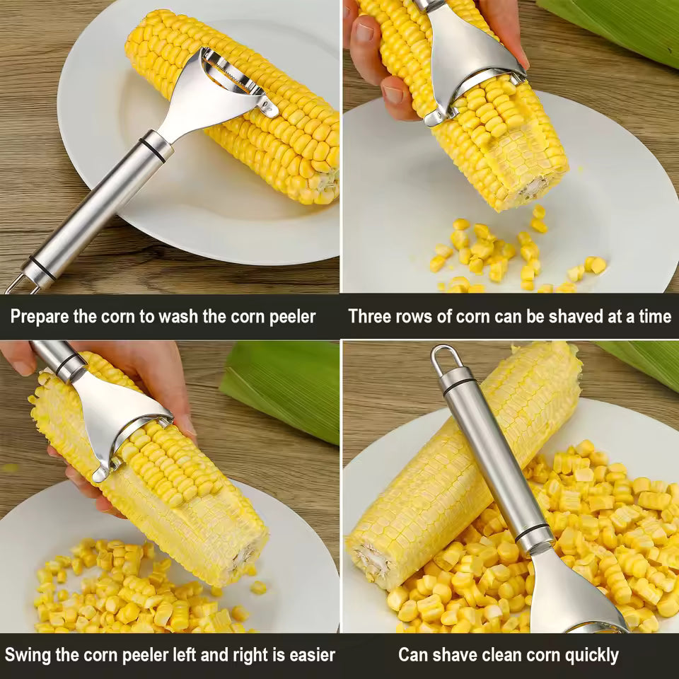Corn Peeler Stripper For Corn On The Cob Remover Tool,Stainless Steel