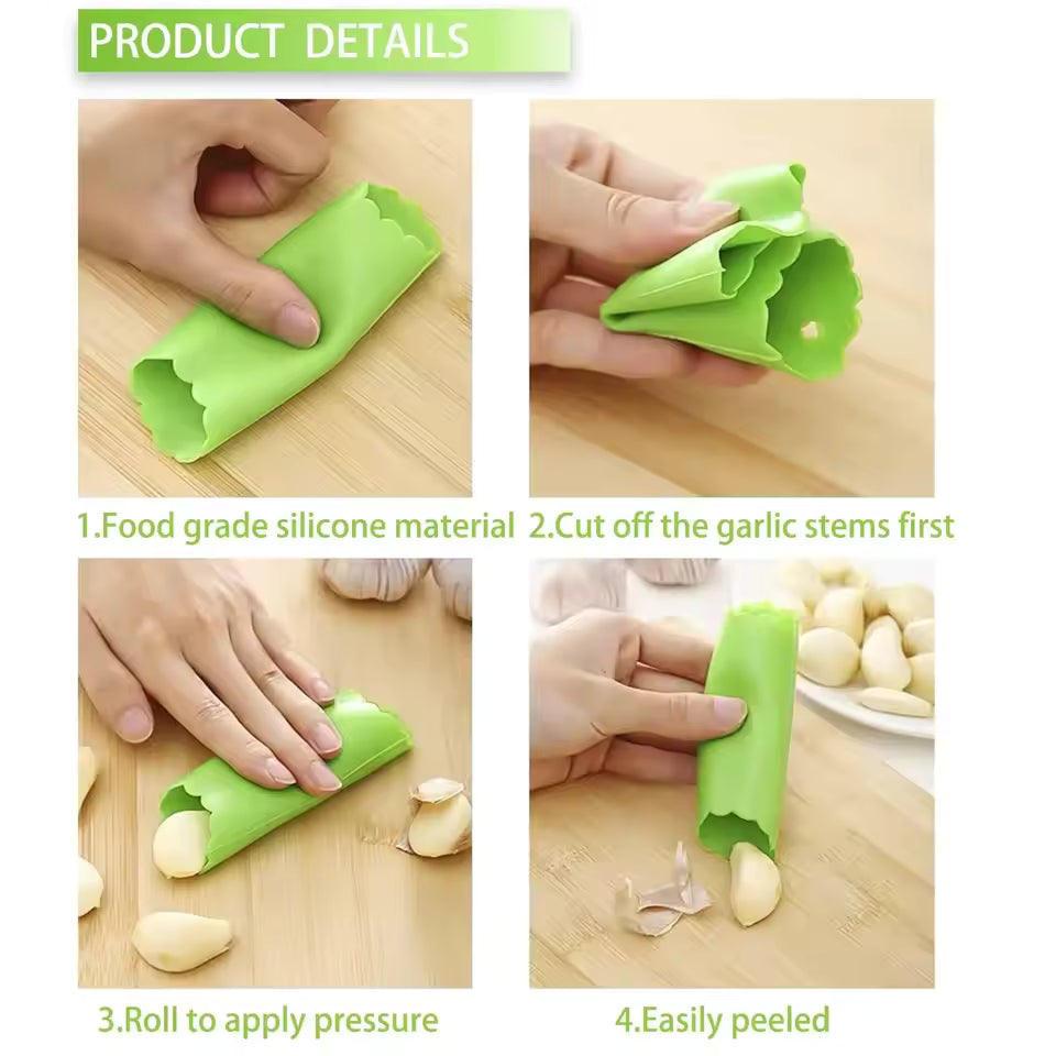 Practical Faster Silicone Garlic Peeler Upgrade Roll Tube Garlic Peels