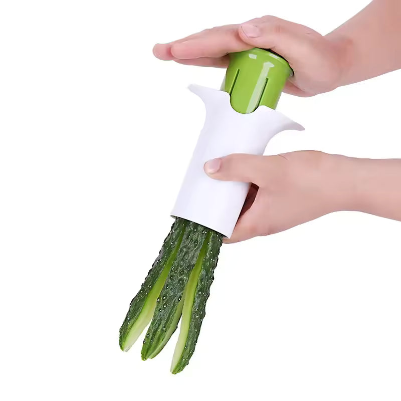 Kitchen Gadget Cucumber Strip Cutter Stainless Steel