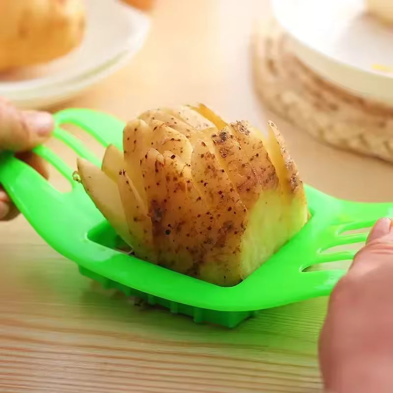 New Stainless Cutter Slicer Masher Steel Potato Vegetable Cutting Device