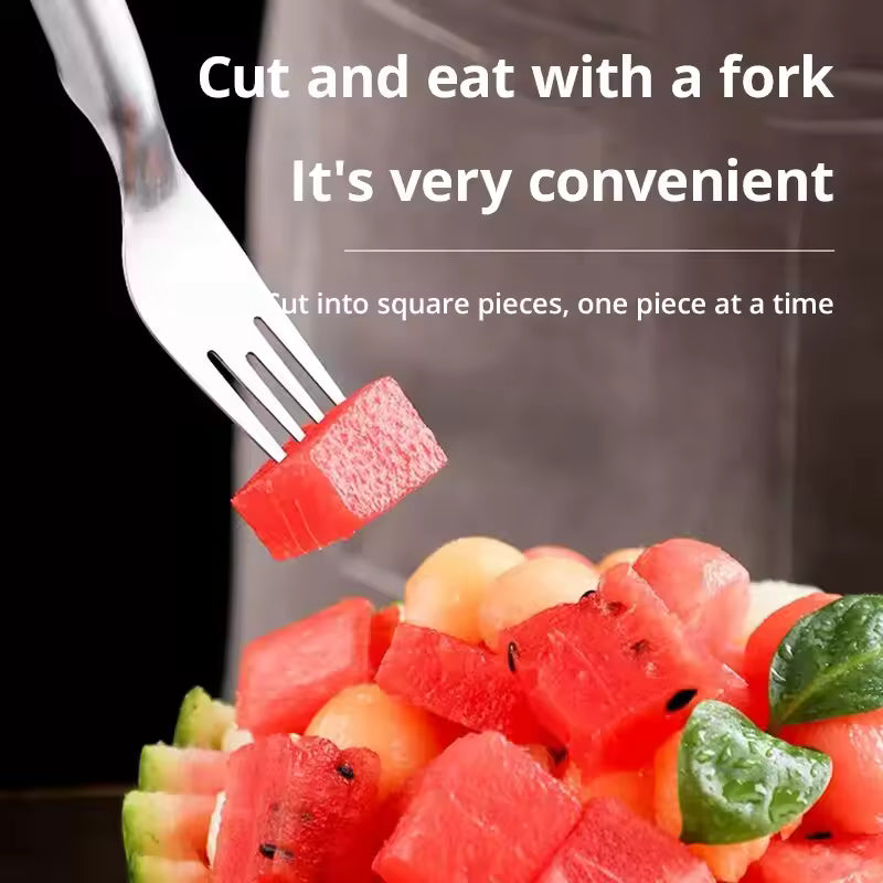 1pc Multi-purpose Portable 2In1 Watermelon Fork Slicer Watermelon