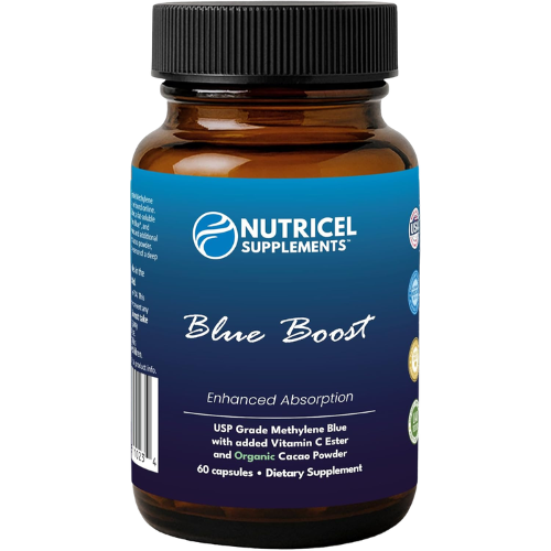 Cellular Energy Support Supplement with Methylene Blue & Vitamin C for Cognitive Wellness & Daily Vitality | Pharmaceutical Grade Capsules (12mg, 60 Count)