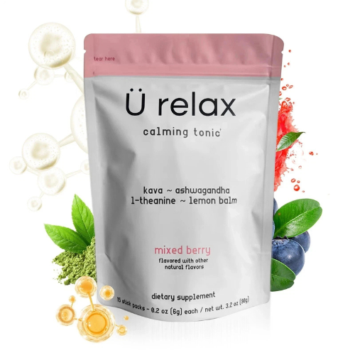 U Relax Calming Tonic 15 Packets Mixed Berry Flavor | Stress Relief