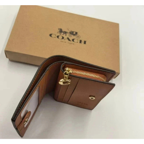 Coach x Peanuts Snap Wallet in Signature Canvas with Snoopy Print – Compact Designer Wallet CBN32