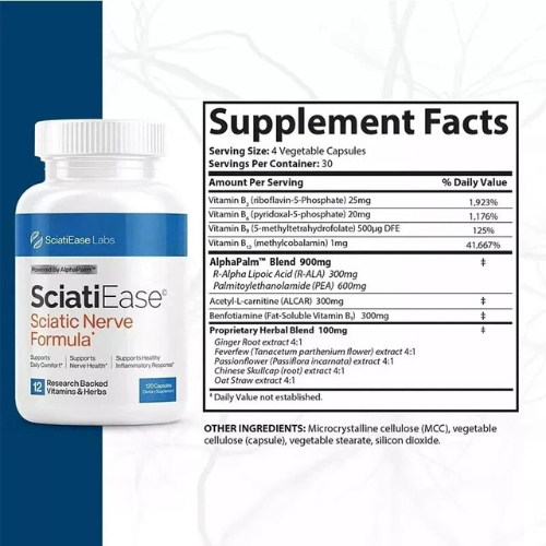 SciatiEase Labs Sciati Ease Sciatic Nerve 2pack ( 240 Capsules) Authentic