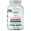 Organics Ocean Pure Magnesium Glycinate with Zinc - Maximum Strength Chelated Magnesium Supplement for Women and Men for Muscle Cramps and Sleep Support - 90 Capsule