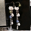 Fashion Flower Crystal Earrings Stud Women Drop Dangle Wedding Party Ear Jewelry