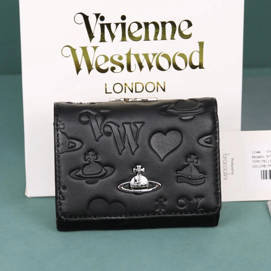 Vivienne Westwood Gamaguchi Trifold Wallet Color Black