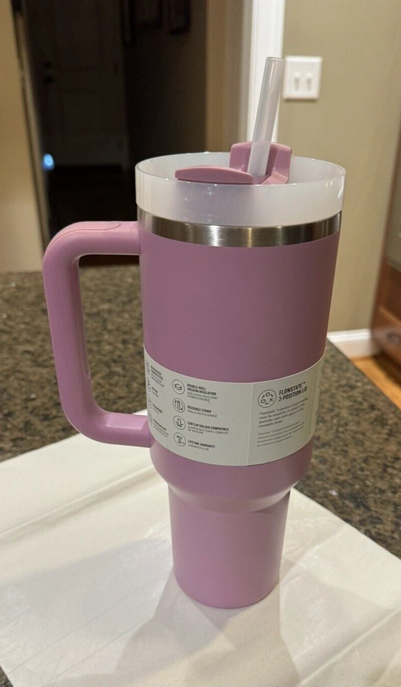 STANLEY QUENCHER H2.0 FLOWSTATE™ TUMBLER 40 OZ - LILAC - WITH STRAW TOPPER - NEW