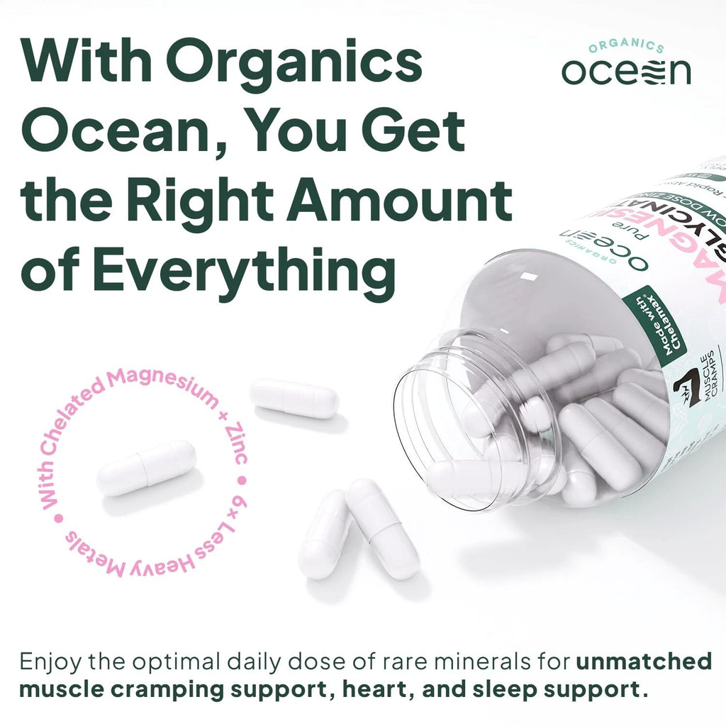 Organics Ocean Pure Magnesium Glycinate with Zinc 3 Pack