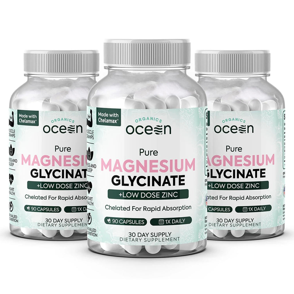 Organics Ocean Pure Magnesium Glycinate with Zinc 3 Pack